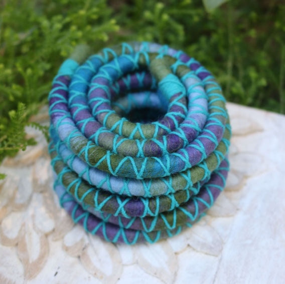 Orchid Wool Felt Spiralocks