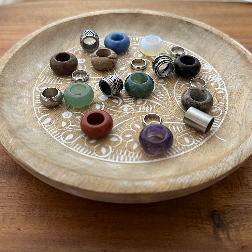 Gemstone Forest Dreadlock Beads | Set Of 20