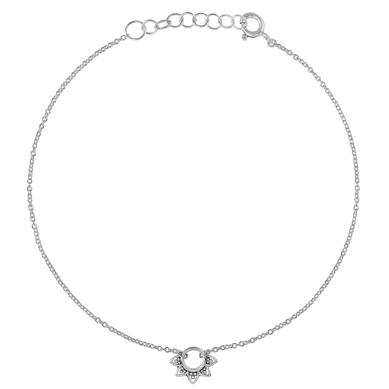 Sterling Silver, Rising Sun Anklet jewellery - Mountain Dreads