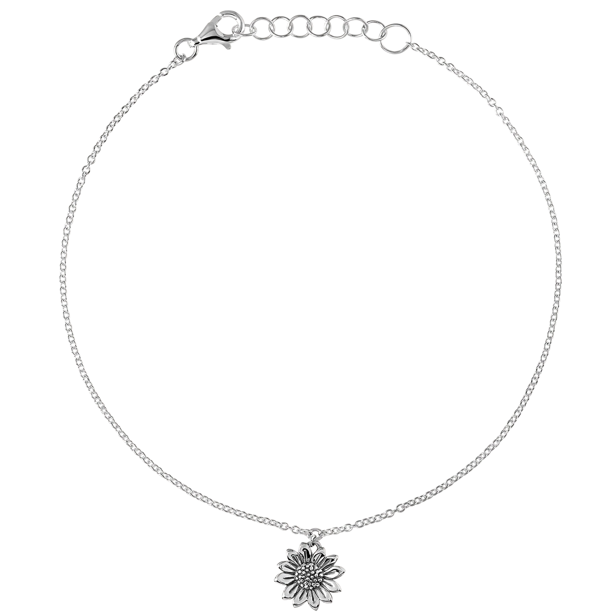 Sterling Silver, Blossoming Sunflower Anklet jewellery - Mountain Dreads