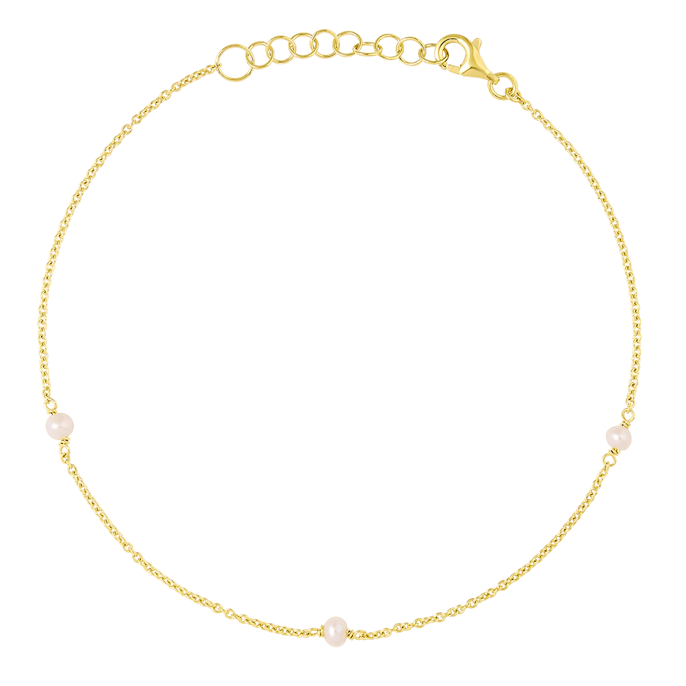 Mermaid Tears Pearl Anklet Gold jewellery - Mountain Dreads