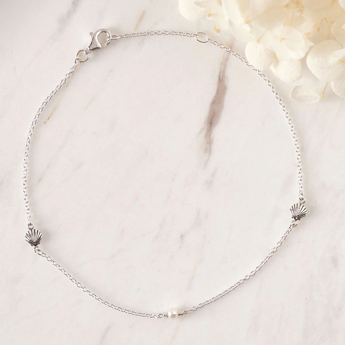 Sterling Silver, Oceanic Pearl Anklet jewellery (view 4) - Mountain Dreads
