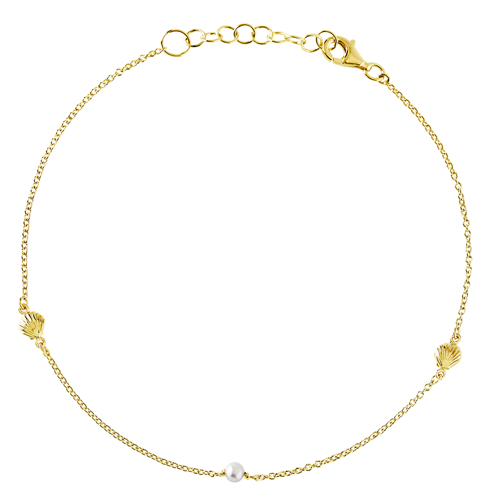 Oceanic Pearl Anklet Gold jewellery (view 2) - Mountain Dreads
