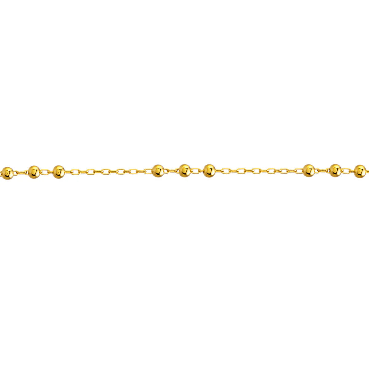 Beaded Chain Anklet Gold