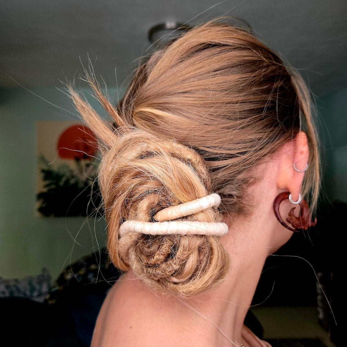 Creamy Oatmeal Wool Felt Spiralocks