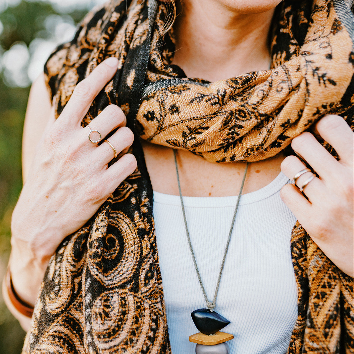 Paisley Scarf - Ashwood (view 2) - Mountain Dreads