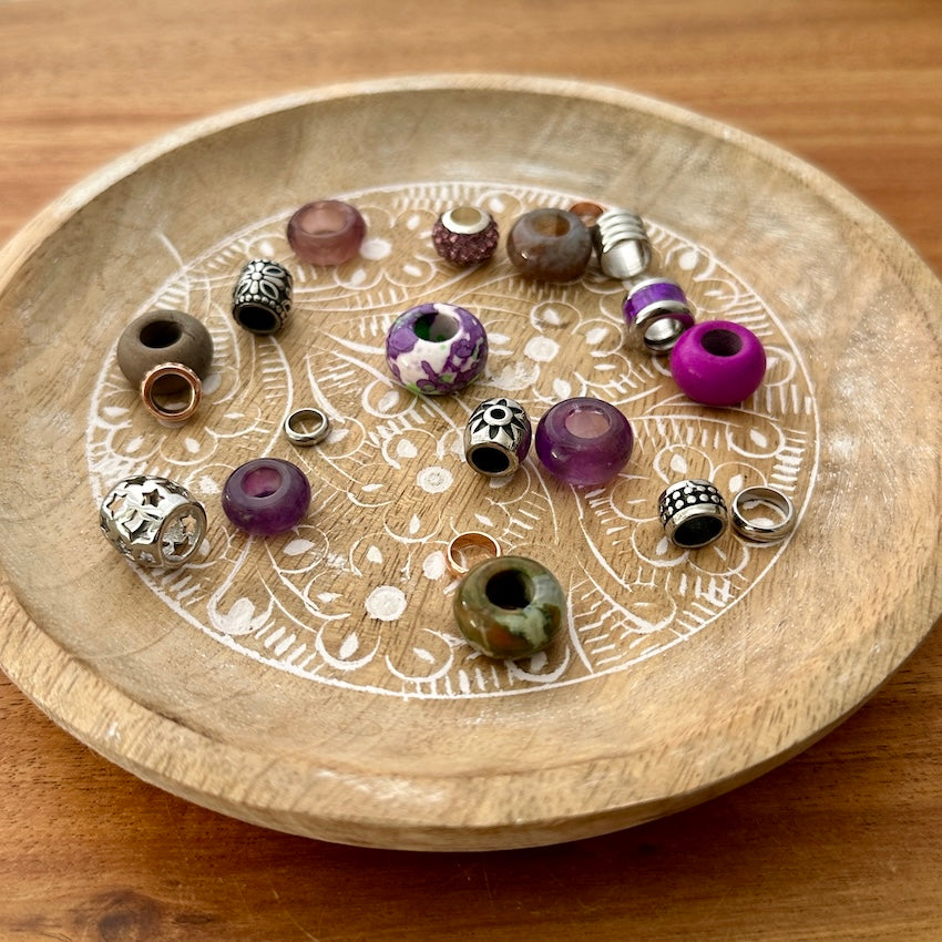 Aurora Dreadlock Beads, set of 20 (view 3) - Mountain Dreads
