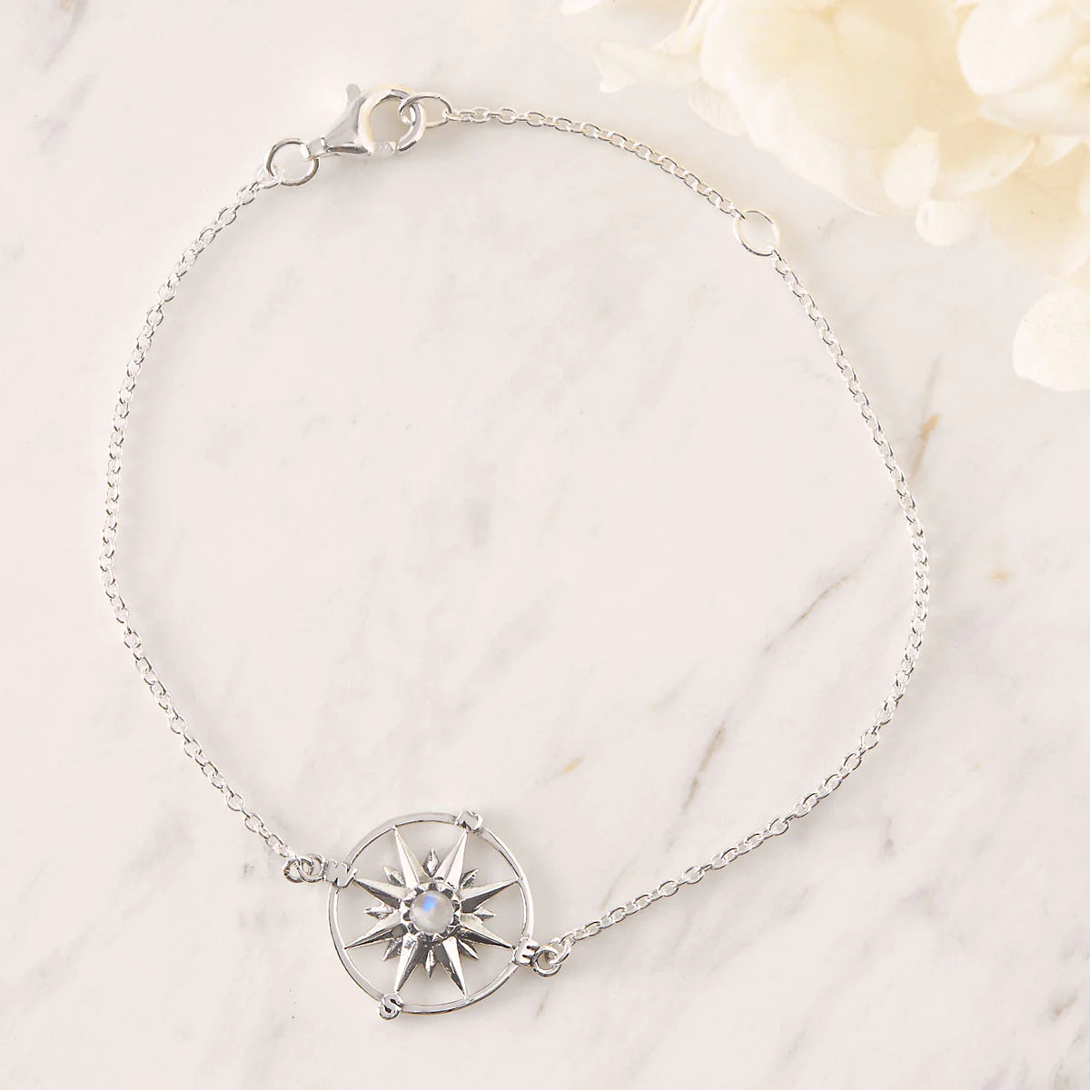 Sterling Silver, Guiding Light Compass Bracelet (view 4) - Mountain Dreads