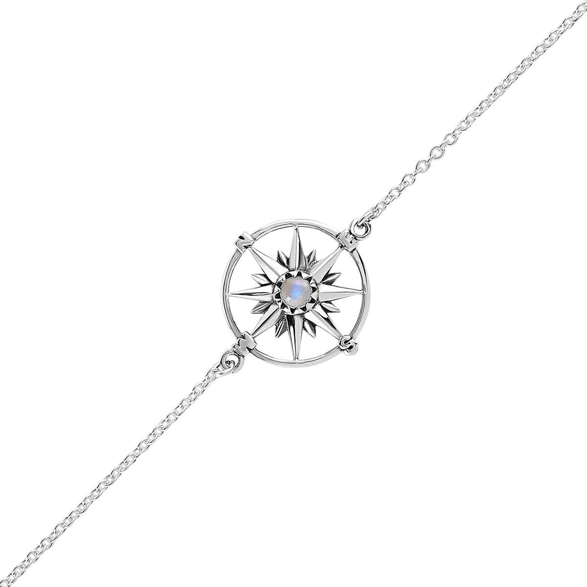 Sterling Silver, Guiding Light Compass Bracelet (view 2) - Mountain Dreads