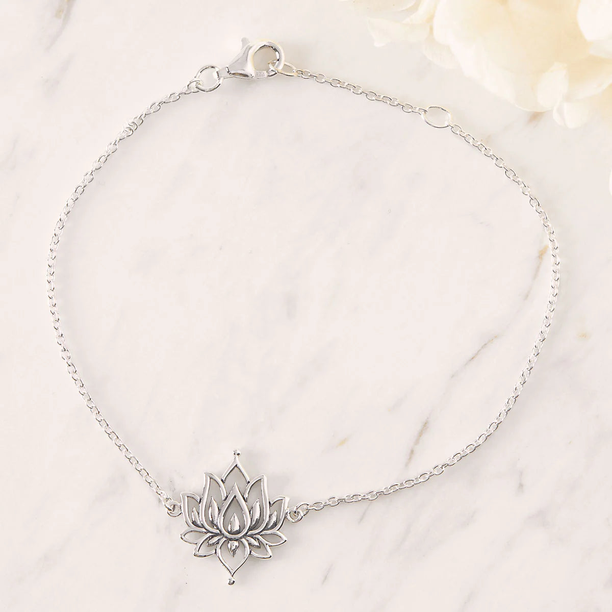 Sterling Silver, White Lotus Bracelet (view 4) - Mountain Dreads