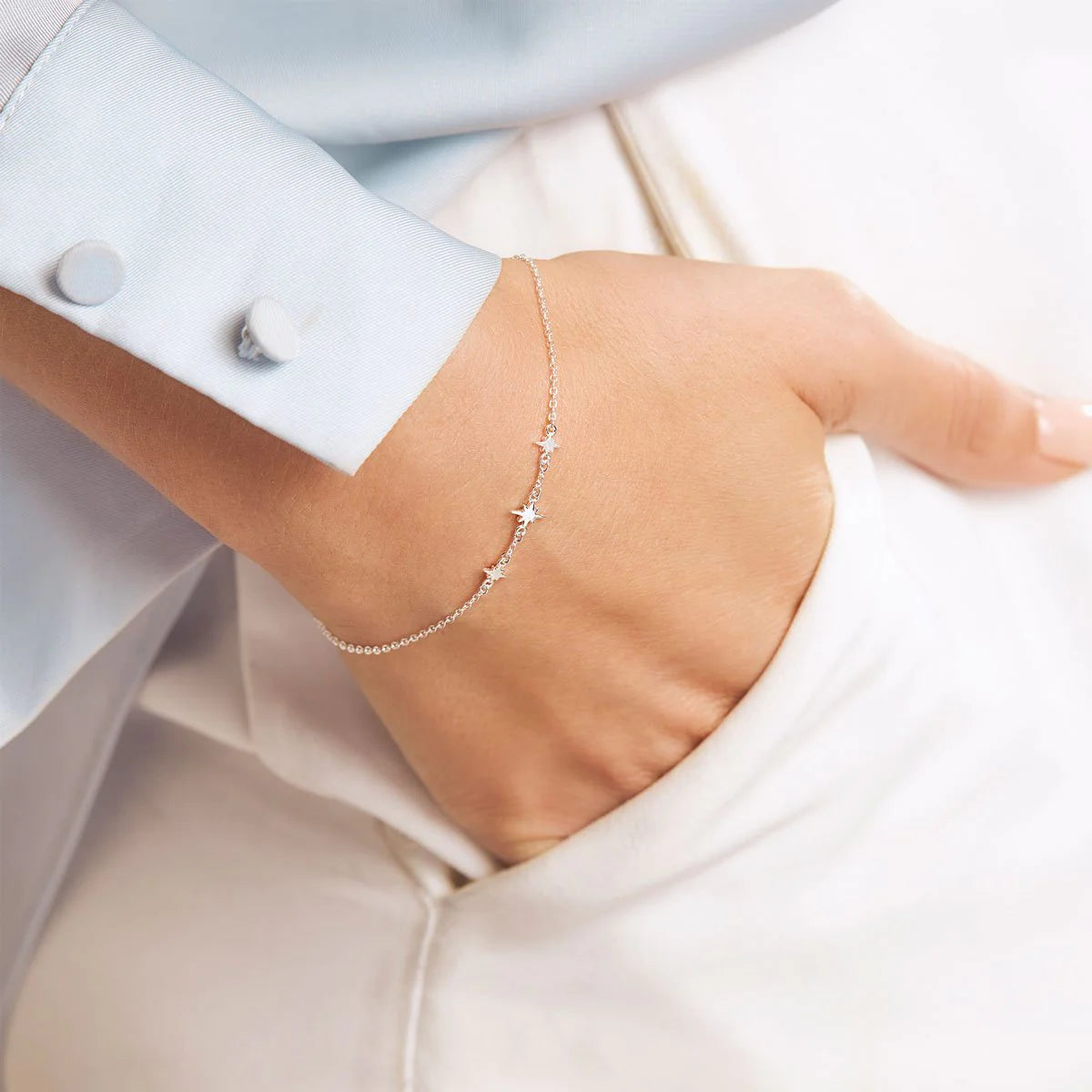 Sterling Silver, Celestial Star Bracelet (view 2) - Mountain Dreads