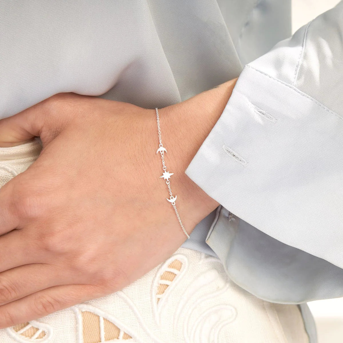 Sterling Silver | Celestial Moon Bracelet