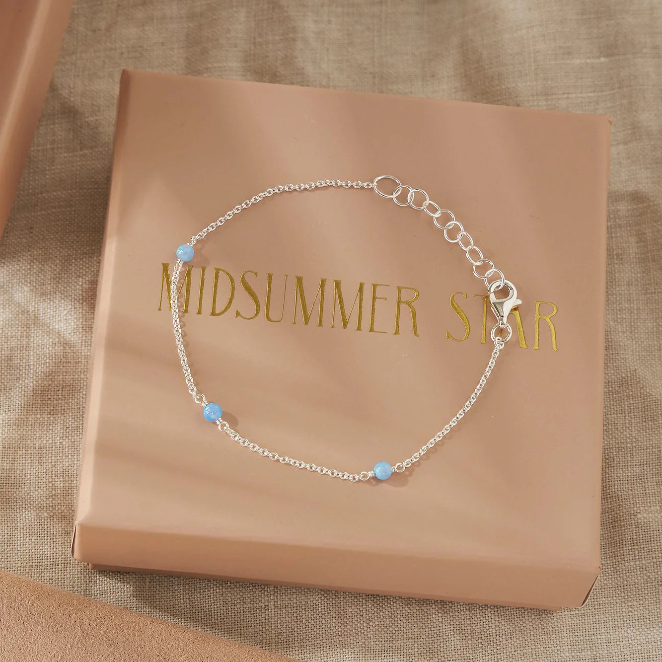 Sterling Silver, Mermaid Tears Azure Opal Bracelet (view 3) - Mountain Dreads