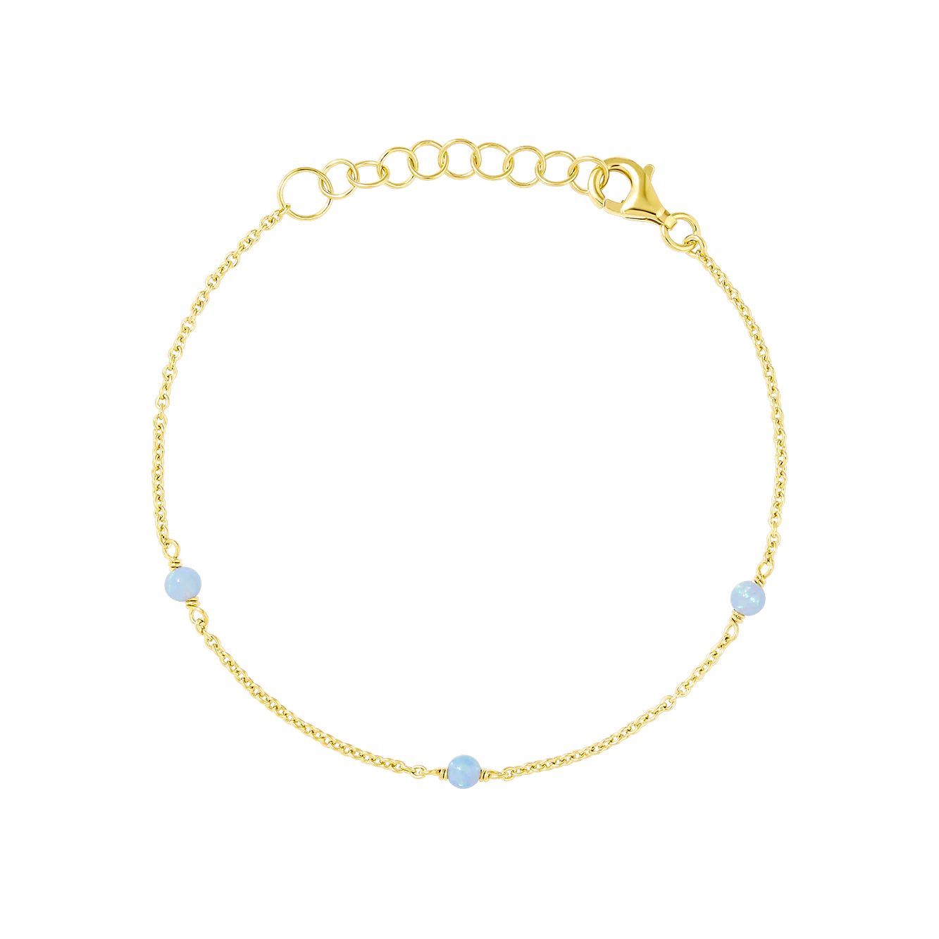 Mermaid Tears Azure Opal Bracelet Gold
