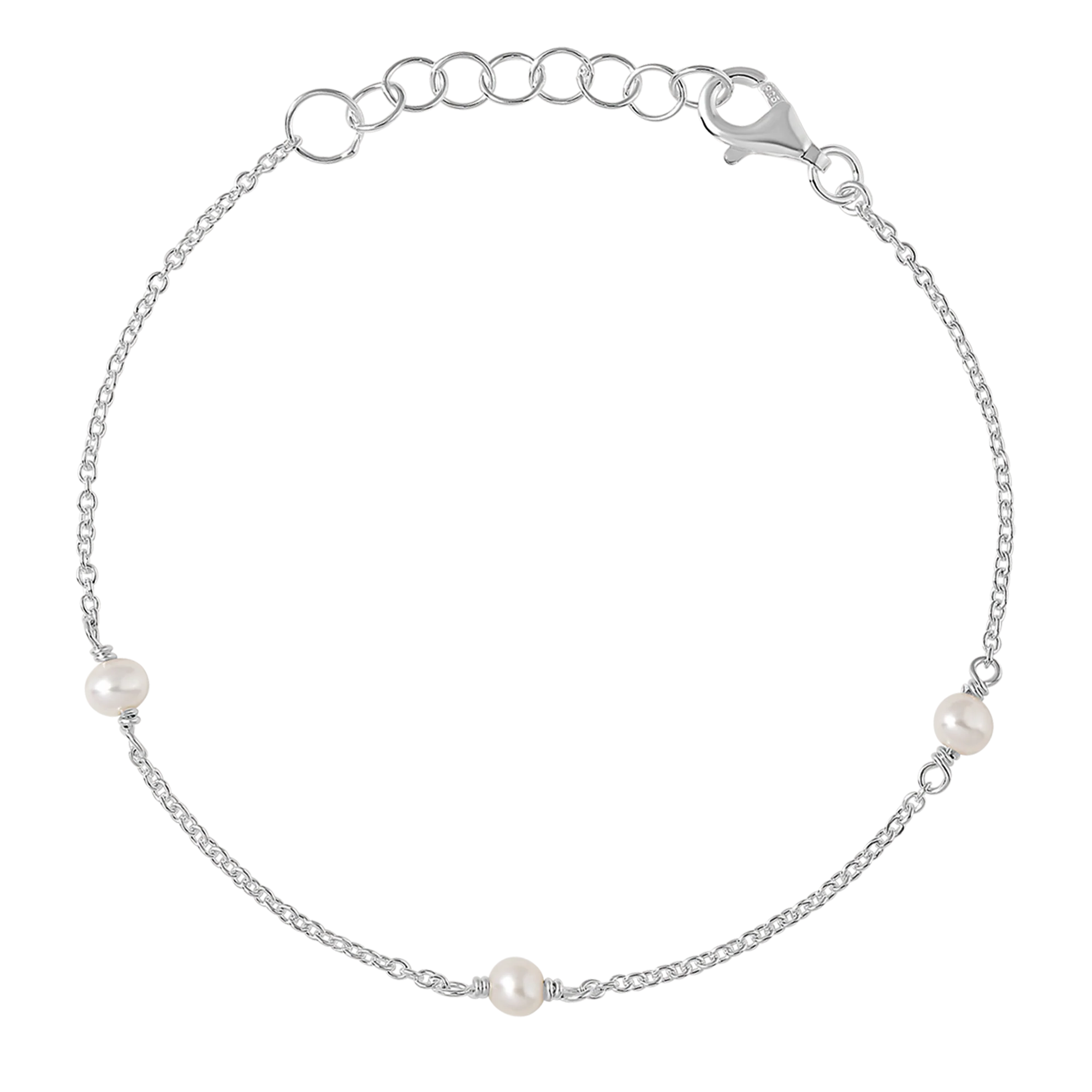 Sterling Silver, Mermaid Tears Pearl Bracelet - Mountain Dreads