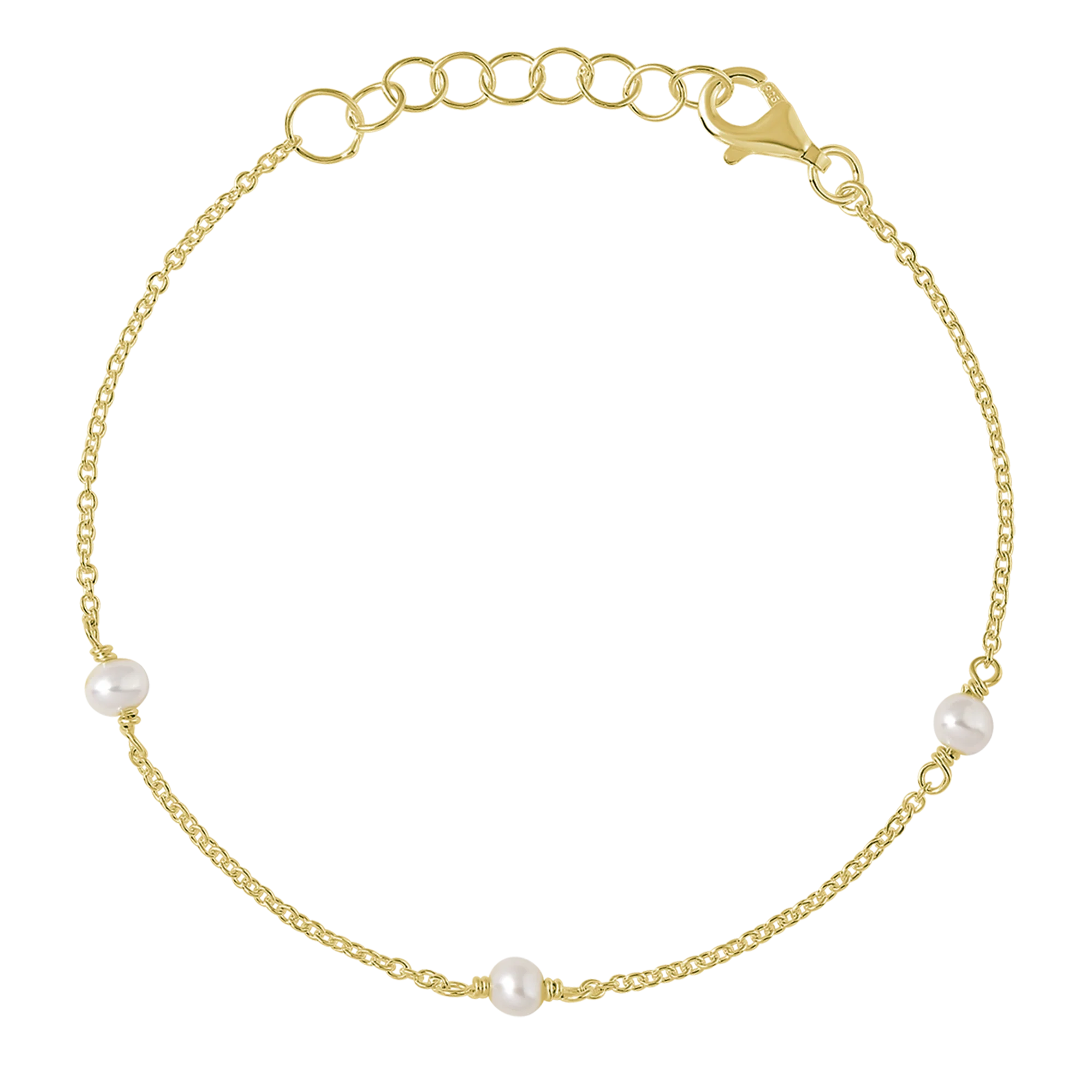 Mermaid Tears Pearl Bracelet Gold - Mountain Dreads