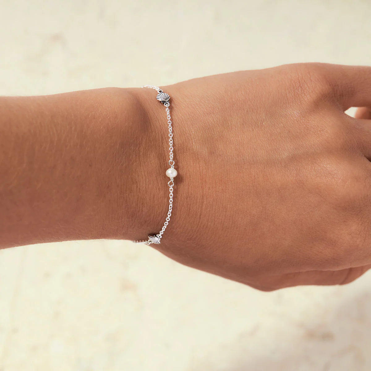 Sterling Silver, Oceanic Pearl Bracelet (view 2) - Mountain Dreads