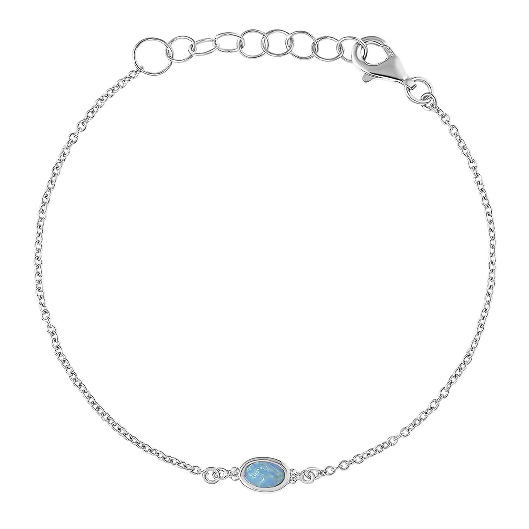 Sterling Silver, Moon Song Opal Bracelet - Mountain Dreads