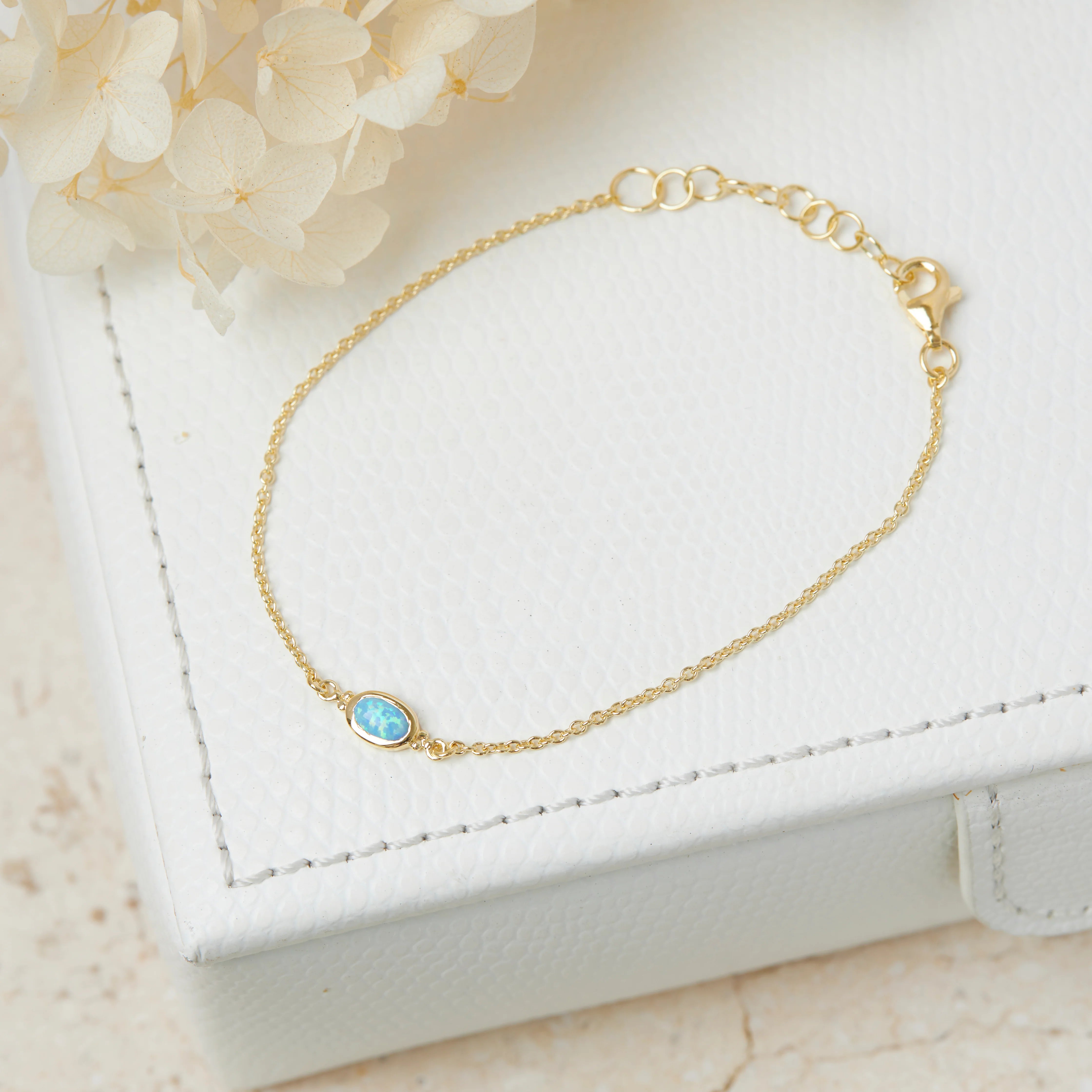 Moon Song Opal Bracelet Gold (view 4) - Mountain Dreads