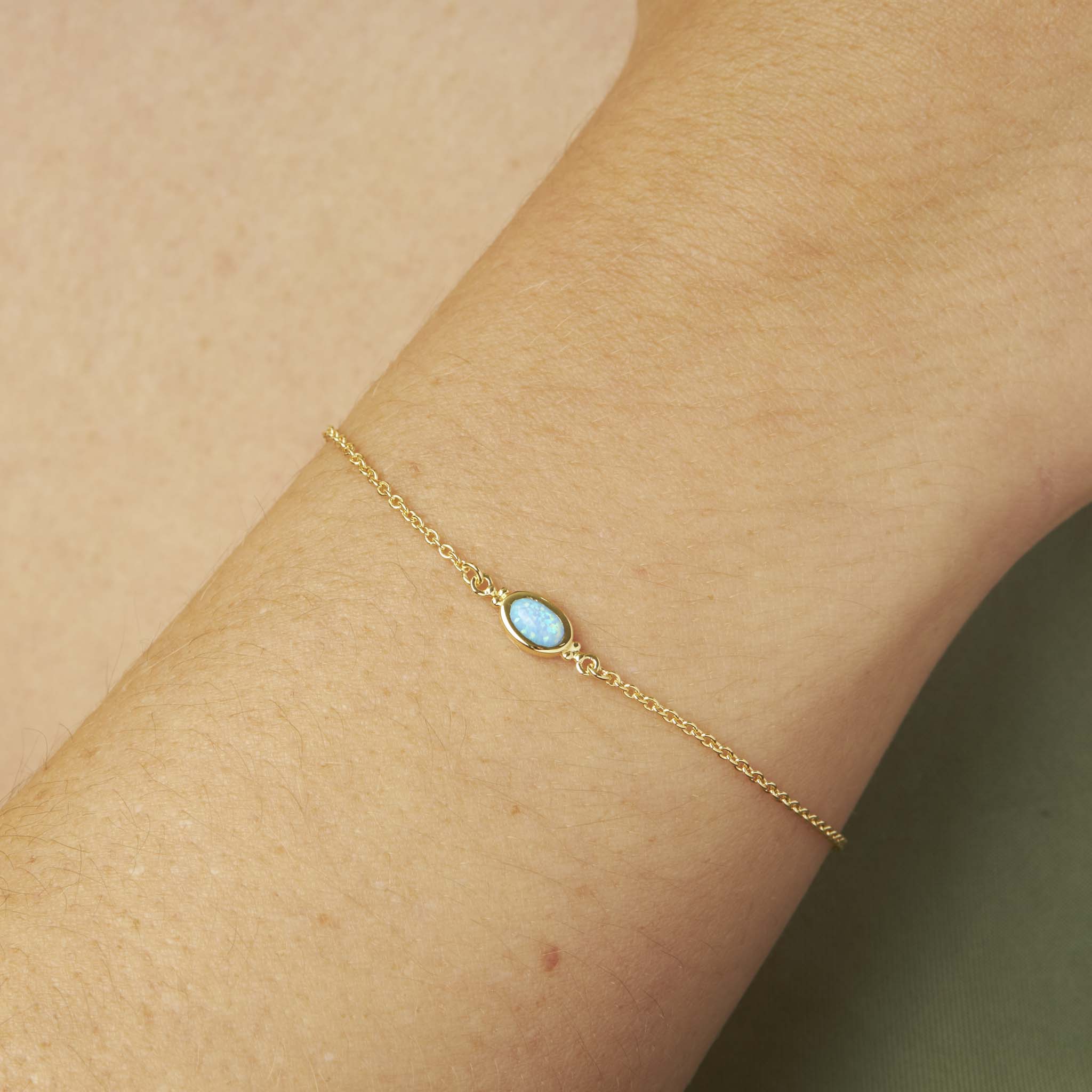 Moon Song Opal Bracelet Gold (view 2) - Mountain Dreads
