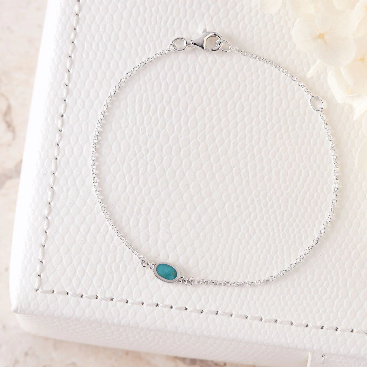 Sterling Silver, Moon Song Turquoise Bracelet (view 4) - Mountain Dreads