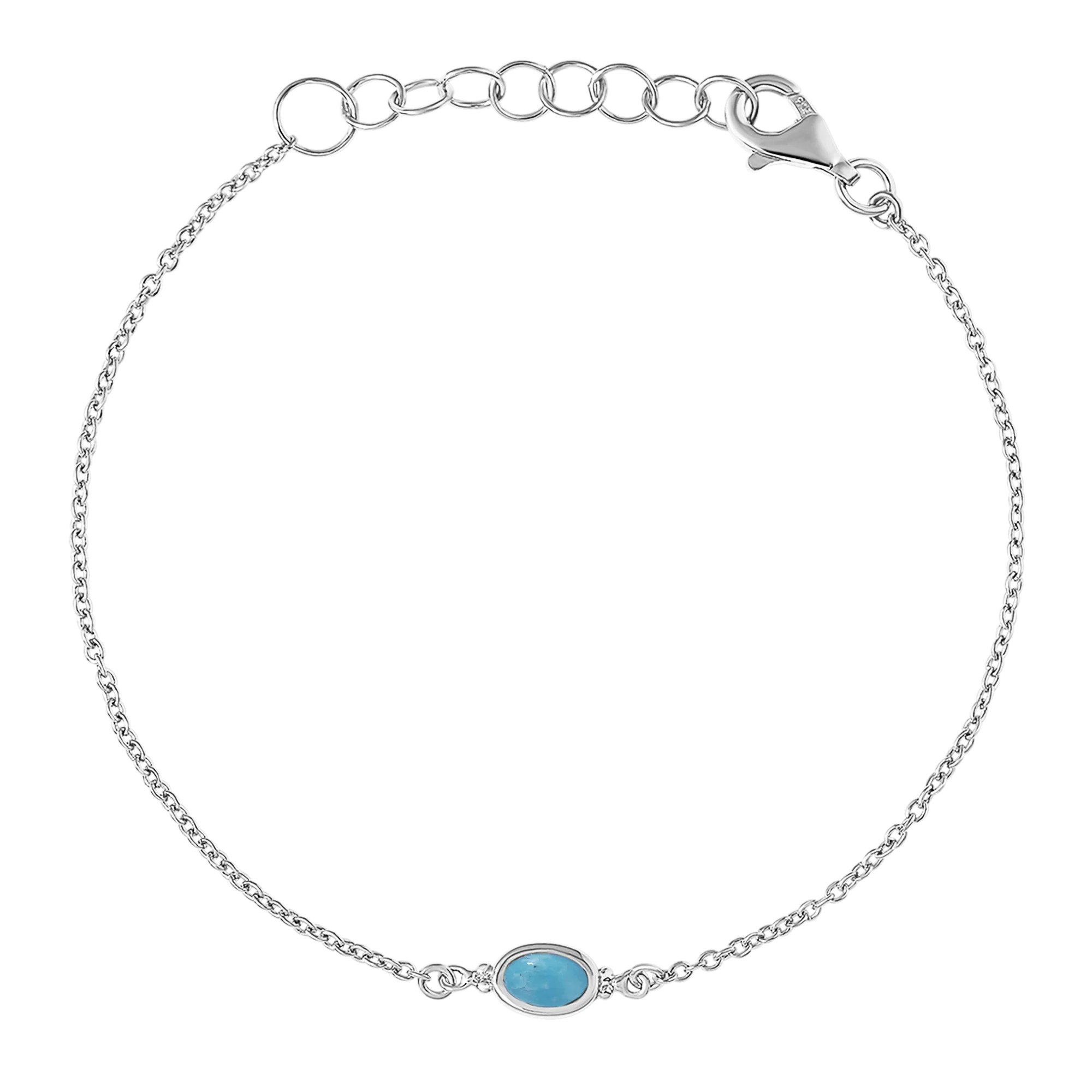 Sterling Silver, Moon Song Turquoise Bracelet - Mountain Dreads