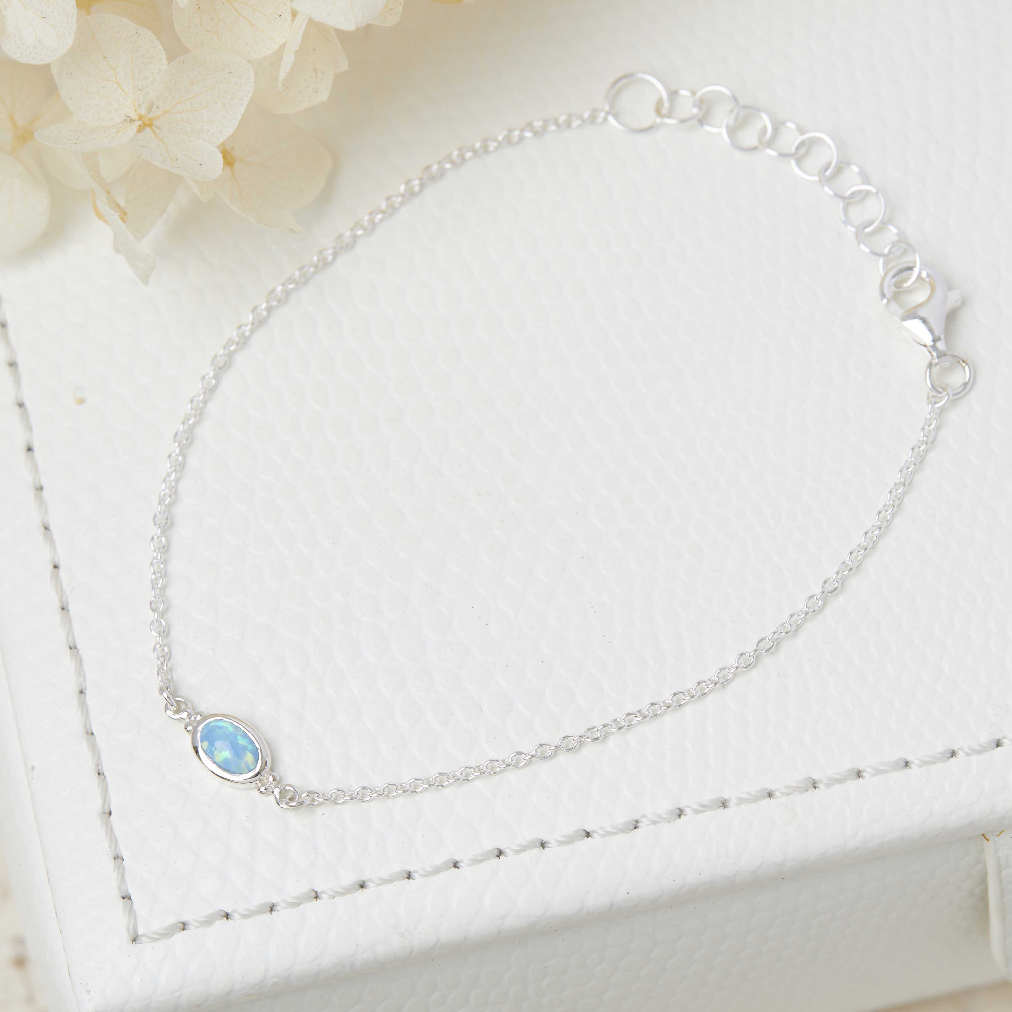 Sterling Silver, Moon Song Opal Bracelet (view 4) - Mountain Dreads