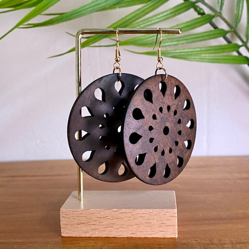 Large Wooden Earrings