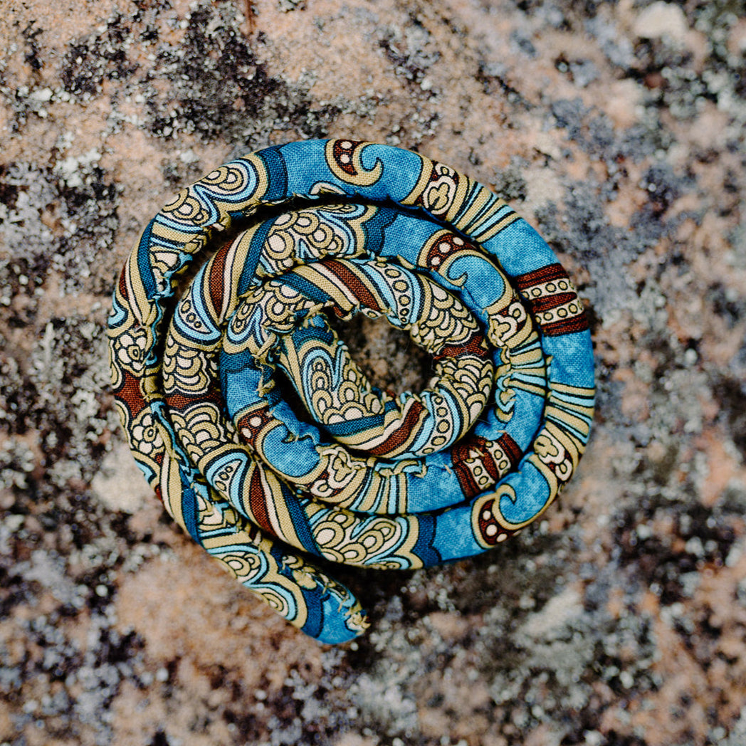 Blue Paisley Love Vegan Spiralocks
