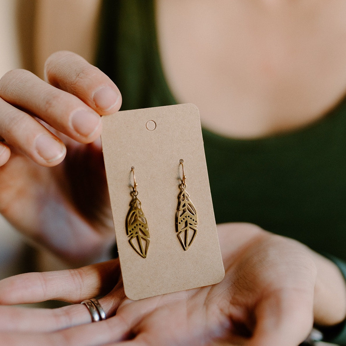Boho Feather Earrings