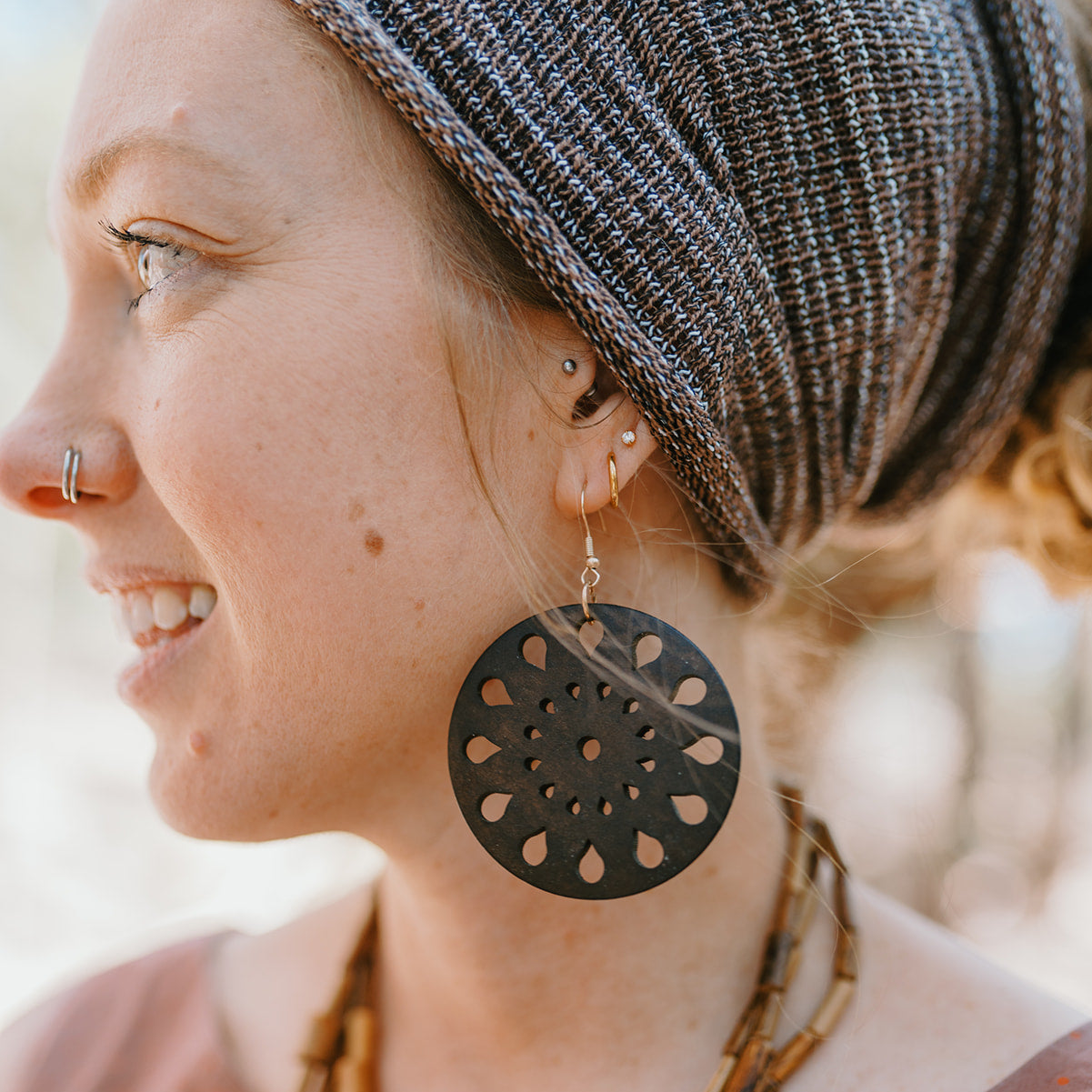 Large Wooden Earrings