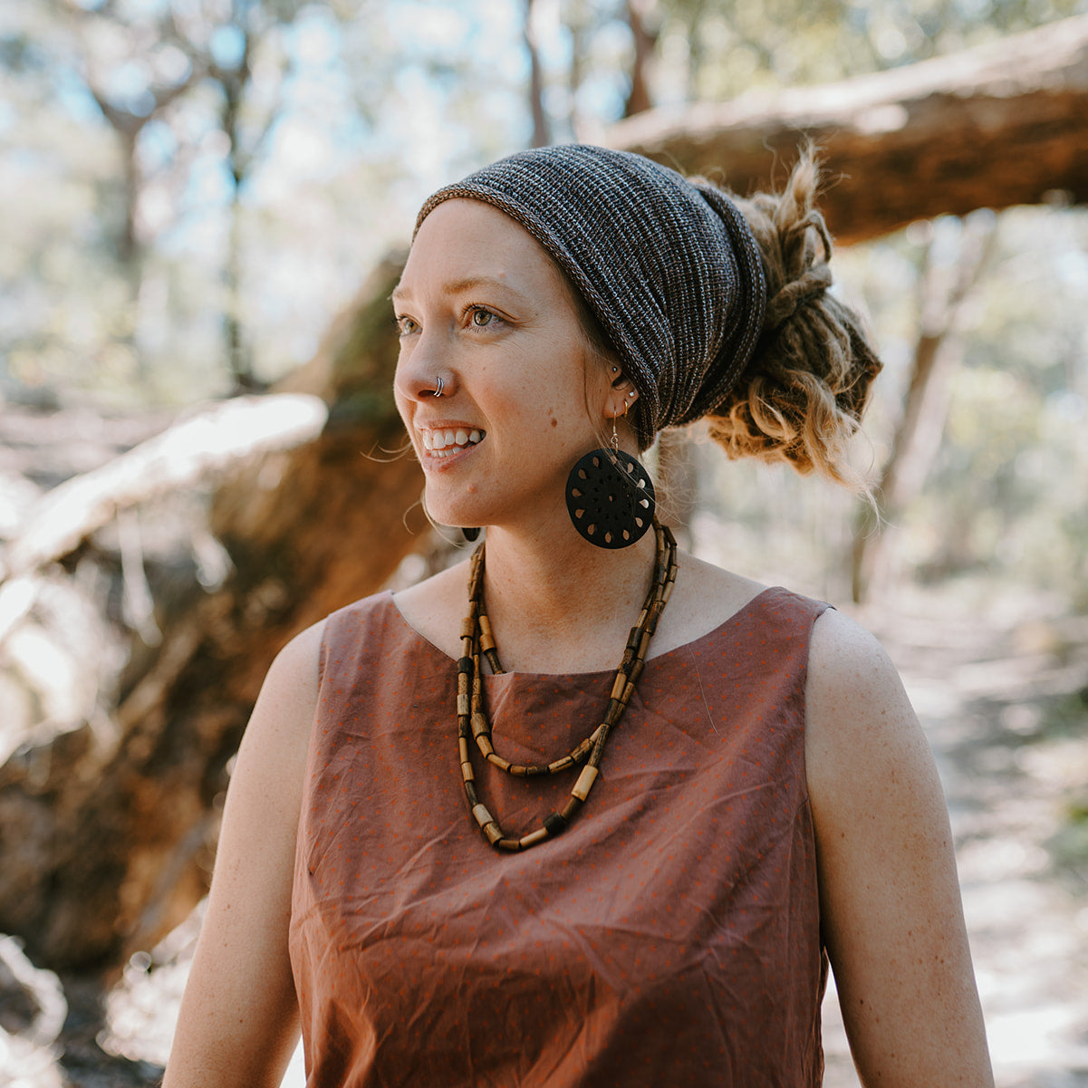 Bamboo Necklace - 3 Strands (view 3) - Mountain Dreads