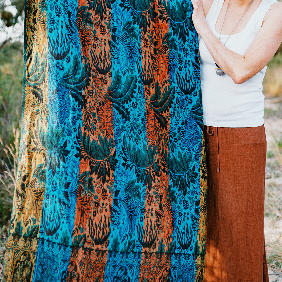 Floral Scarf - Moss & Moon (view 4) - Mountain Dreads