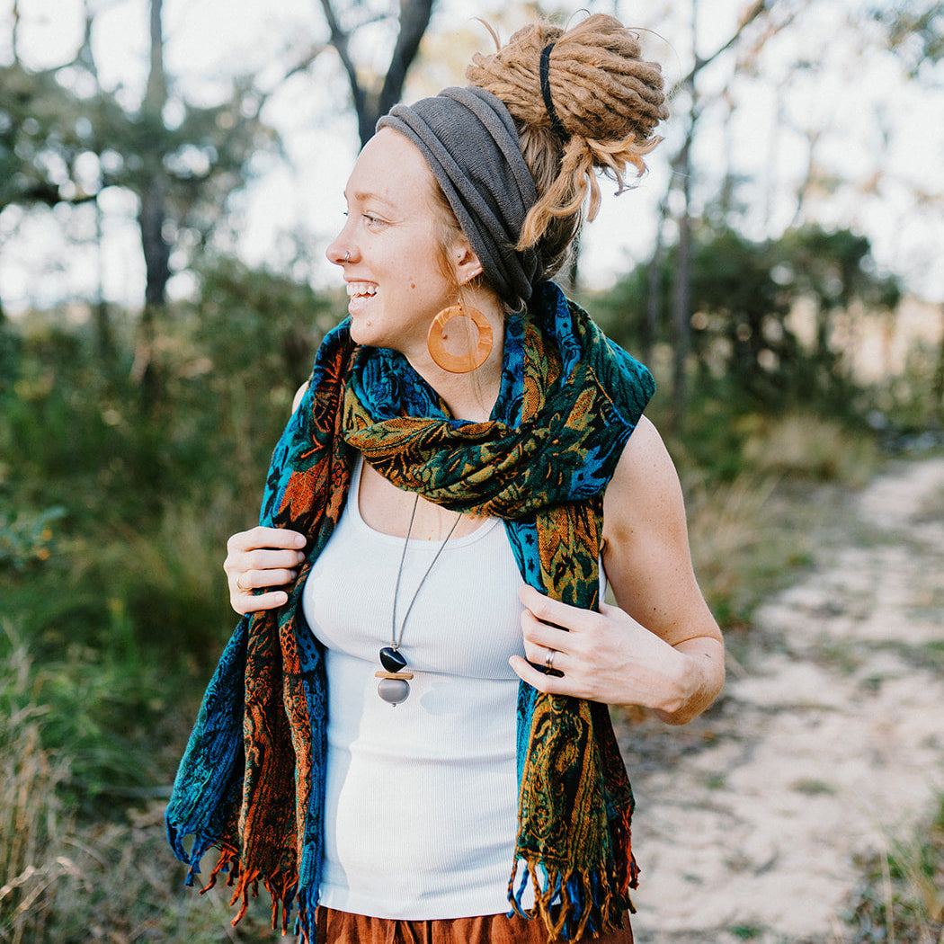 Floral Scarf - Moss & Moon (view 5) - Mountain Dreads