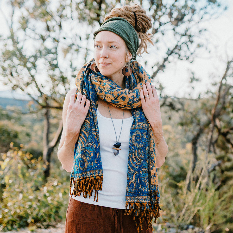 Paisley Scarf - River Hollow (view 3) - Mountain Dreads