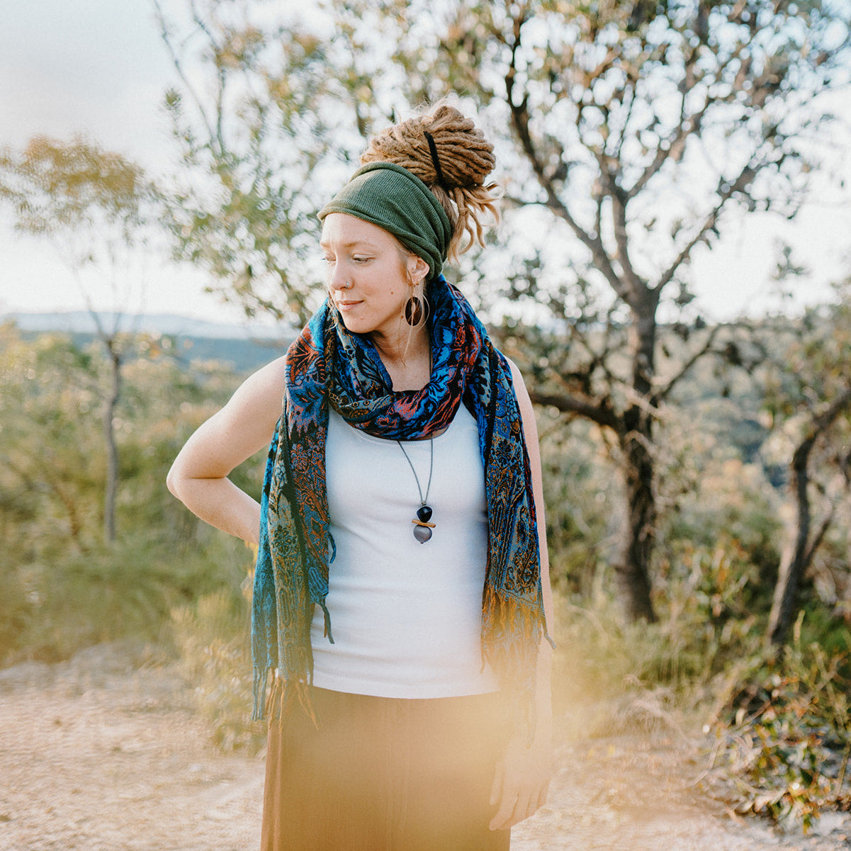 Floral Scarf - Oceanic - Mountain Dreads