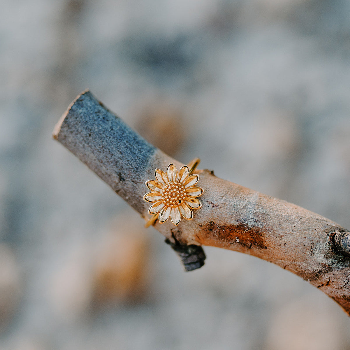 Sunflower Ring Gold (view 3) - Mountain Dreads