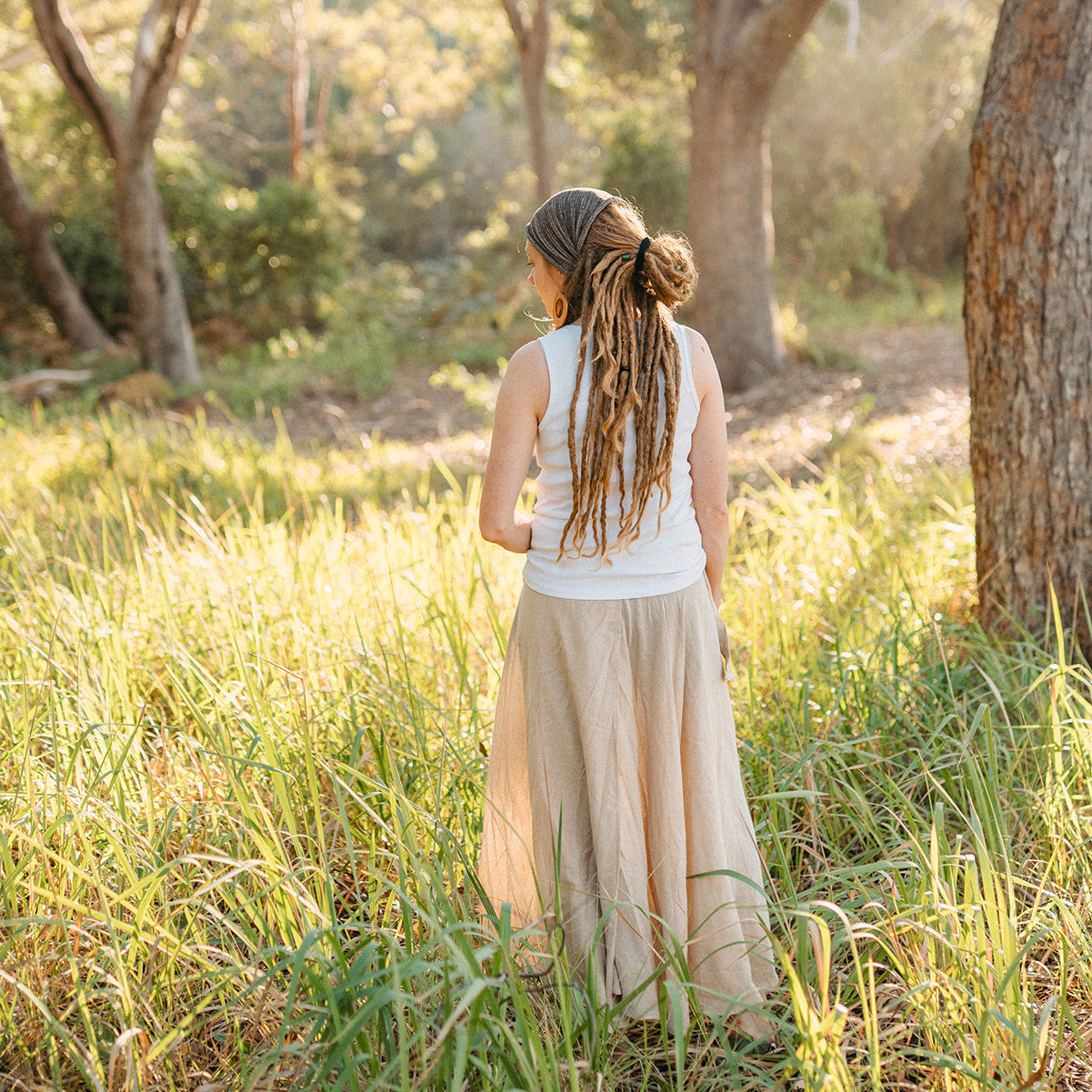 Long Cotton Wrap Skirt - Mountain Dreads