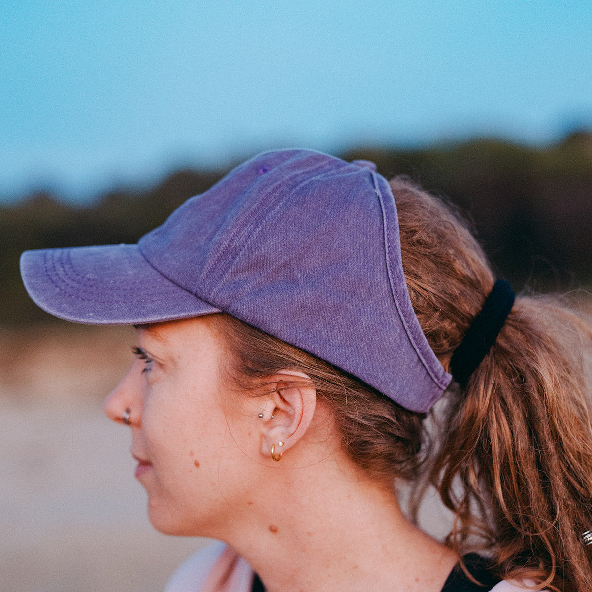 Purple Open Back Dreadlock Cap headwear - Mountain Dreads