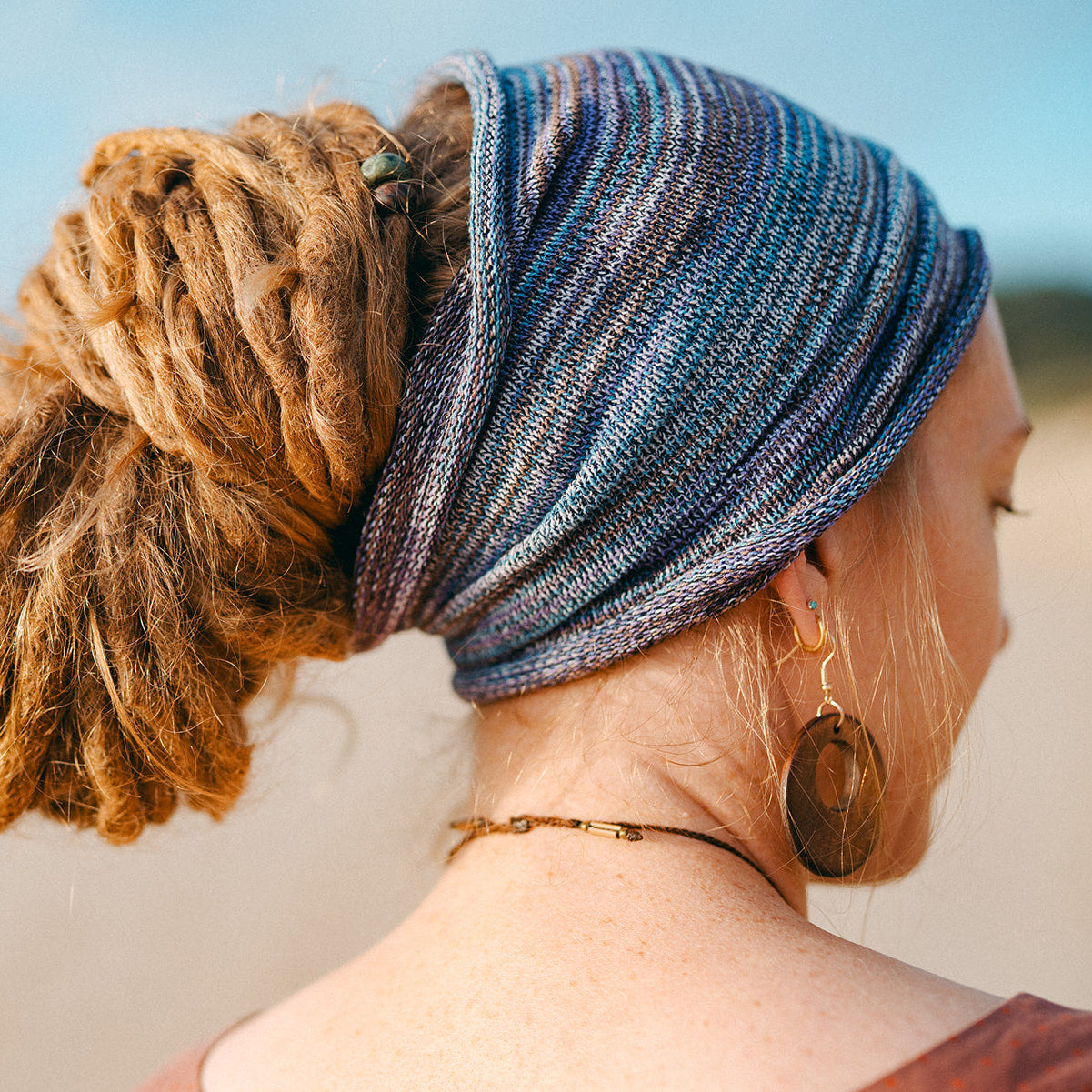 Lavender Wide Cotton Headband - Mountain Dreads
