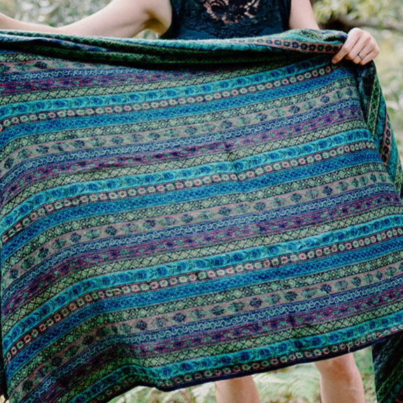 Patterned Scarf - River Fern