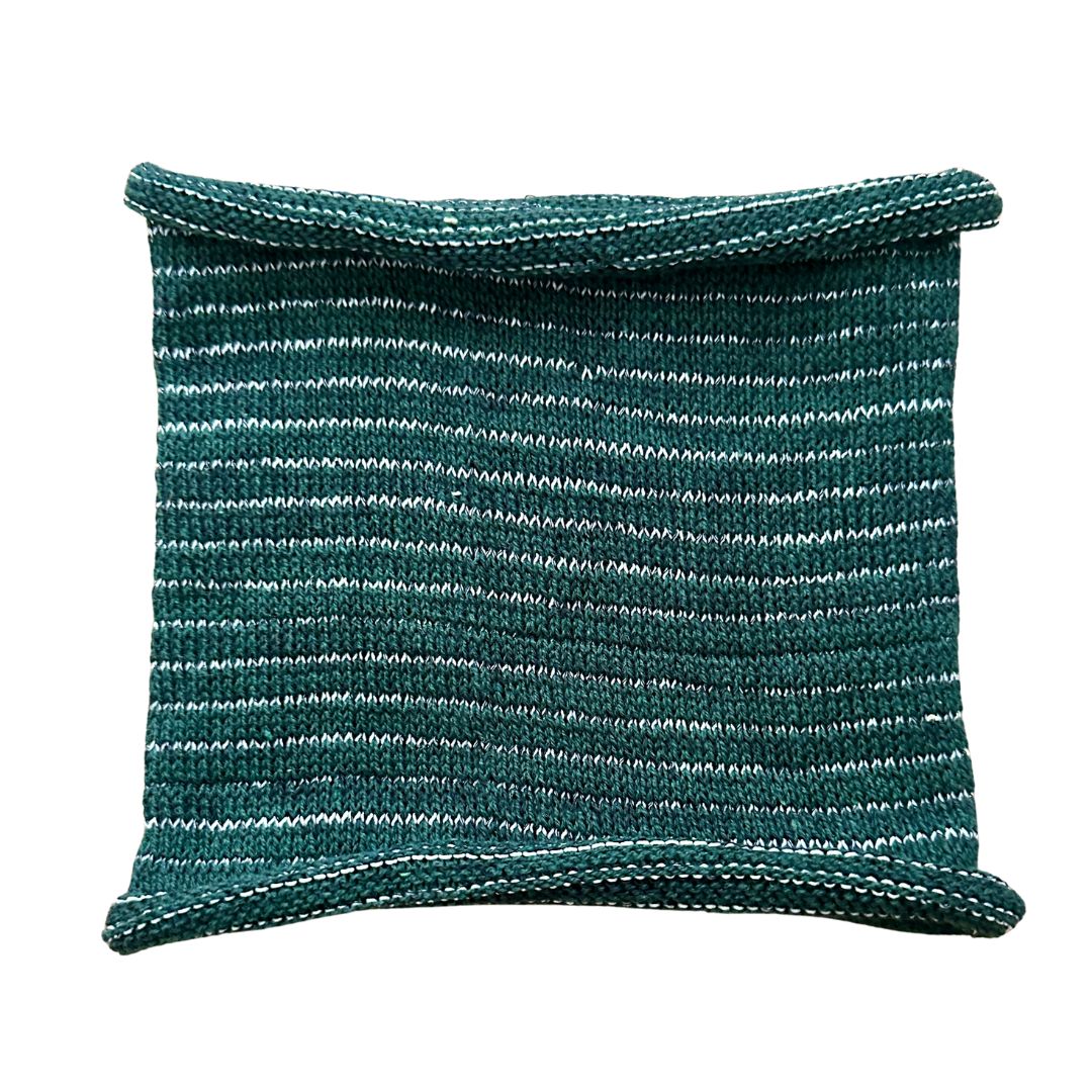 teal cotton headband on a white background