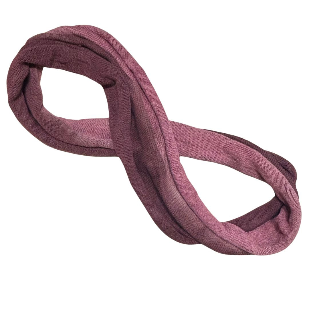 Move purple cotton double loop dread wrap headband on a white background.