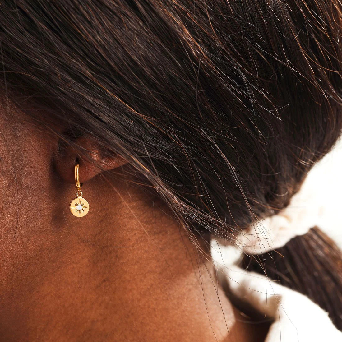 Enchanted Light Gold Huggies jewellery (view 2) - Mountain Dreads