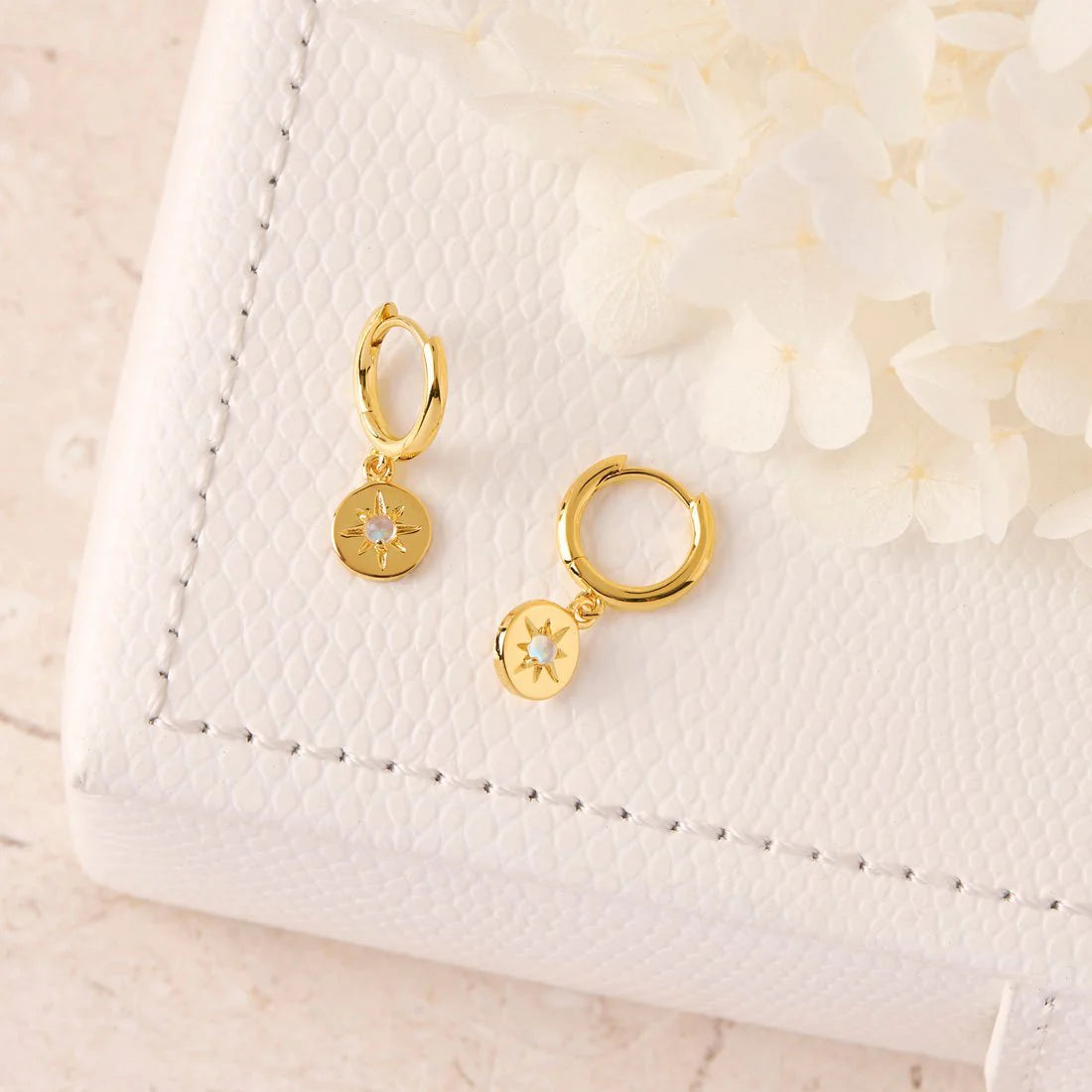 Enchanted Light Gold Huggies jewellery (view 3) - Mountain Dreads