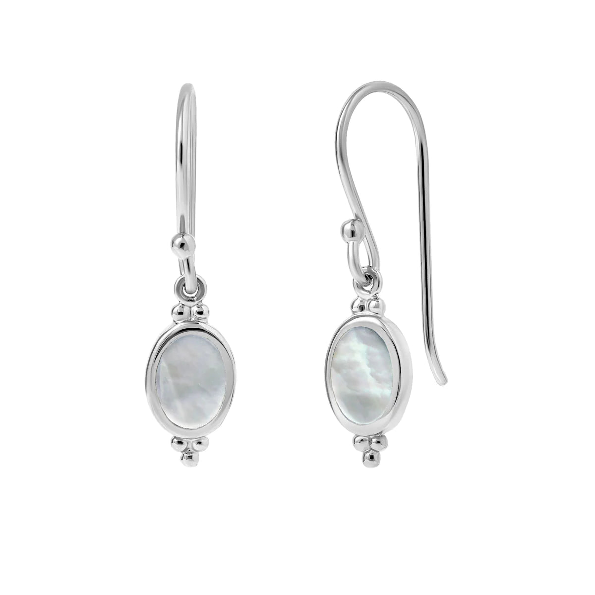 Sterling Silver Moon Song Shell Earrings