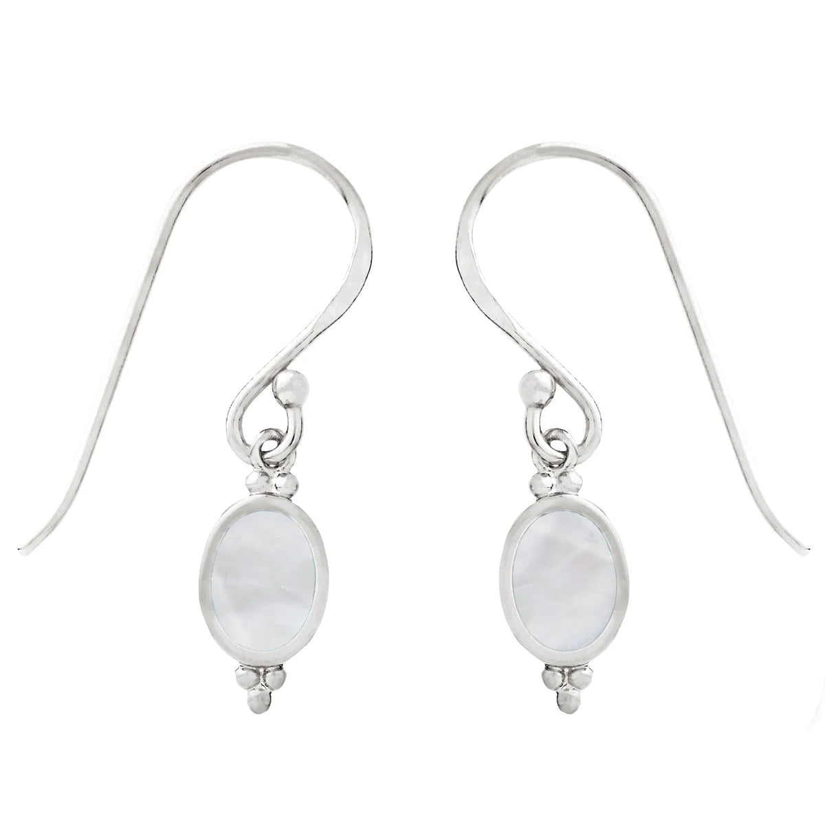 Sterling Silver Moon Song Shell Earrings (view 3) - Mountain Dreads