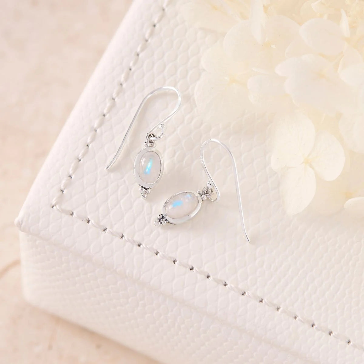 Sterling Silver Moon Song Moonstone Earrings