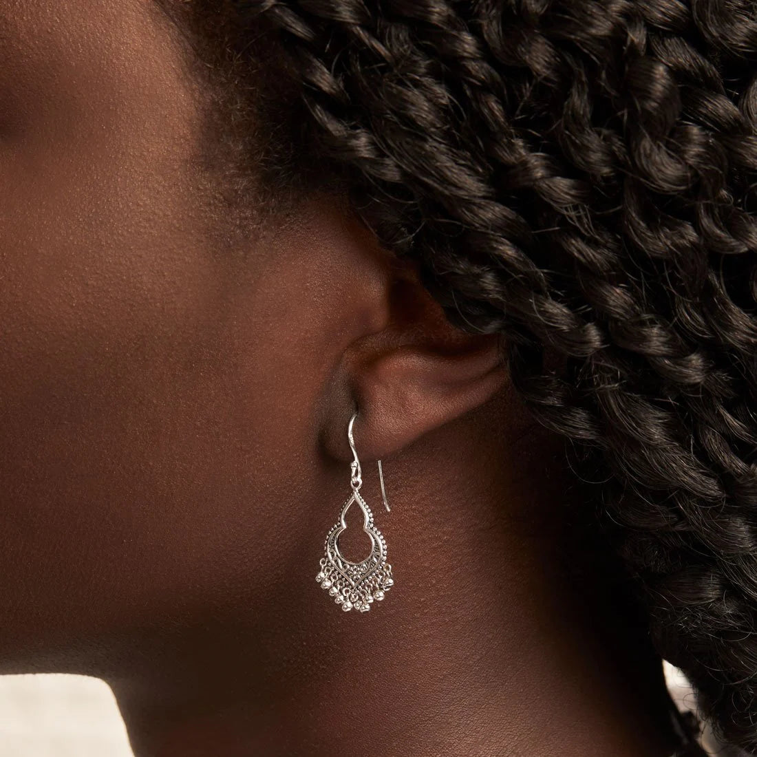 Sterling Silver Mahaweli Charm Earrings