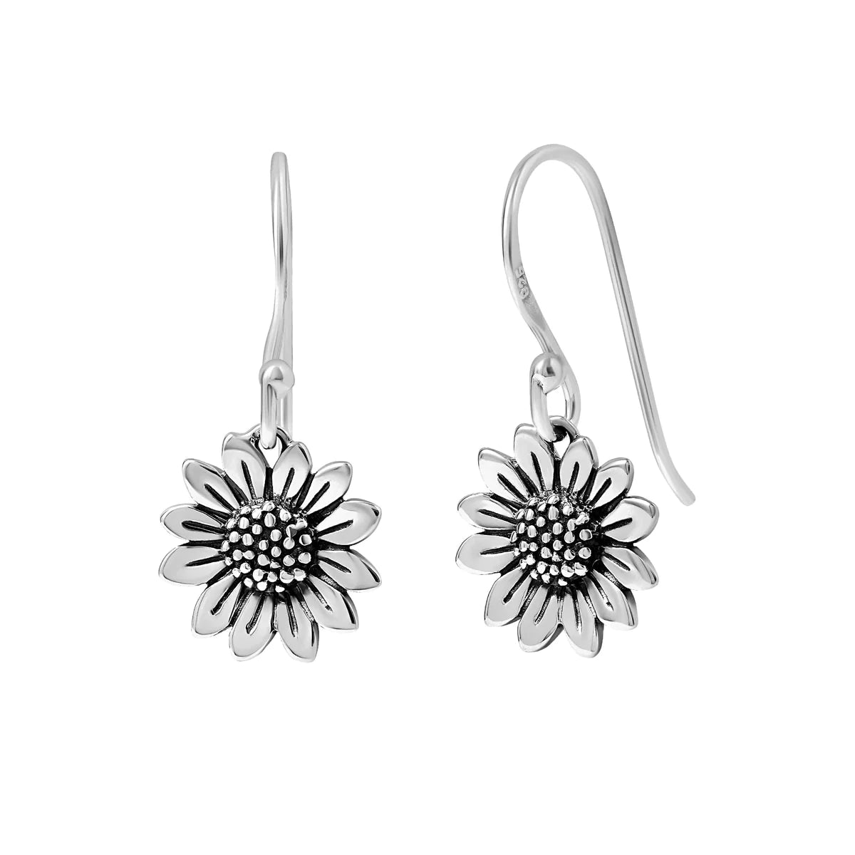 Sterling Silver Blossoming Sunflower Earrings